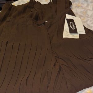 ASHRO Brown Pleated Pants Women's Size 10 Dress Pants Rumba Dance Streetwear